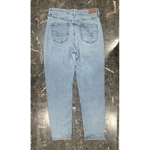 American Eagle Women's Mom Jeans Cotton Blend Blue Size 6 Regular Denim - Picture 2 of 9